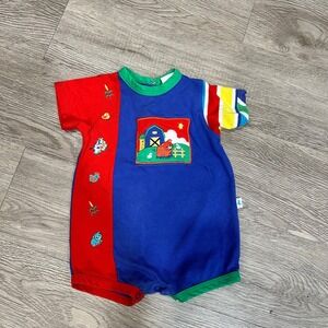 Little Me Baby Boys Farm Barn Animals Romper One Piece Outfit Size 3 Months